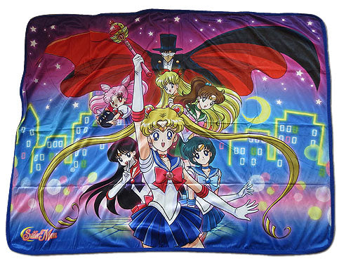 Sailor Moon R - Sailor Moon Group Sublimation Throw Blanket