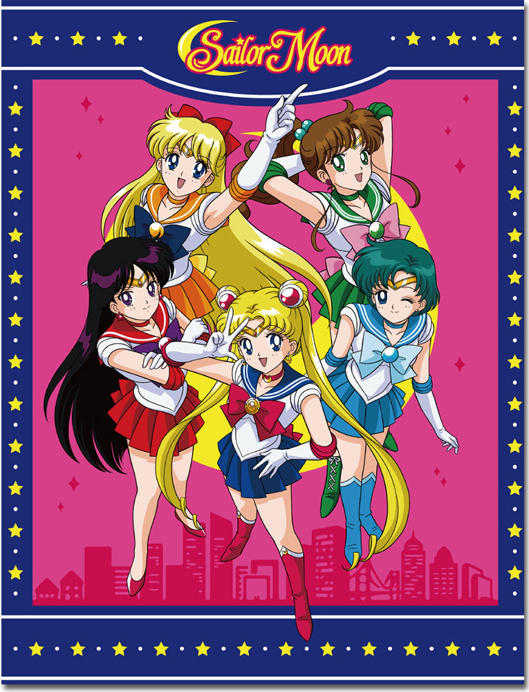 Sailor Moon - Sailors Group City Sublimation Throw Blanket