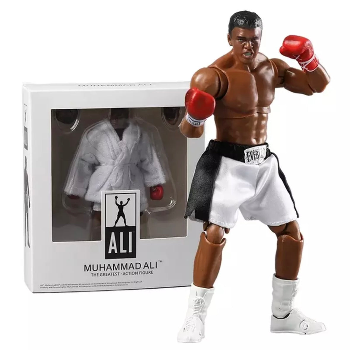Muhammad Ali Action Figure – Boxing Legend Collectible with Robe & Gloves