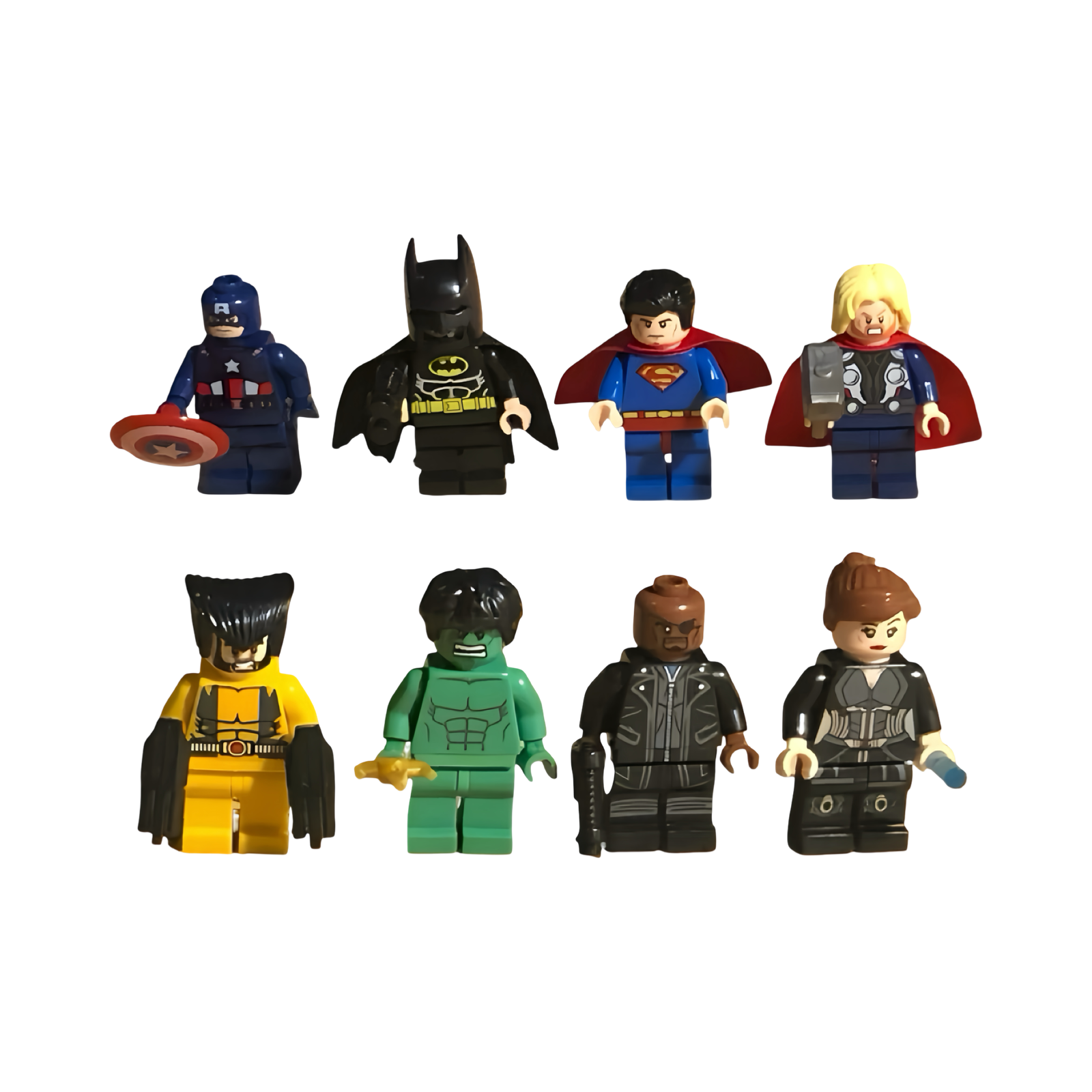 The Minifigure Bundle – 8 Marvel & DC Heroes (Batman, Superman + 6 more)