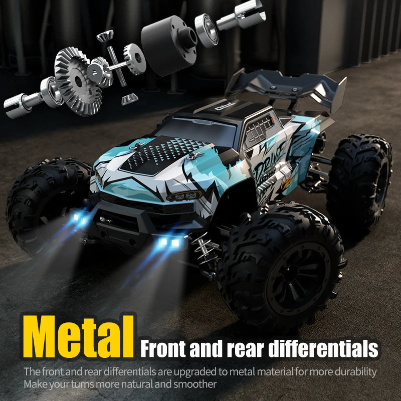 1:16 High-Speed RC Car – 70KM/H or 50KM/H 4WD Drift Monster Truck with LED Lights