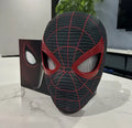 Miles Morales Spider-Man Cosplay Mask – Full Face Helmet with Blinking Eyes