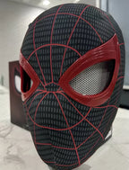 Miles Morales Spider-Man Cosplay Mask – Full Face Helmet with Blinking Eyes