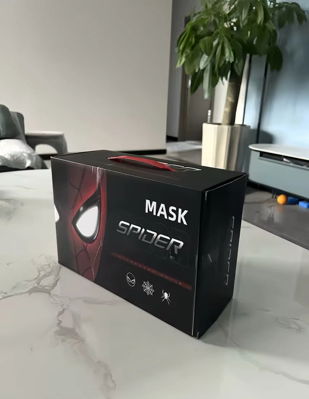 Miles Morales Spider-Man Cosplay Mask – Full Face Helmet with Blinking Eyes